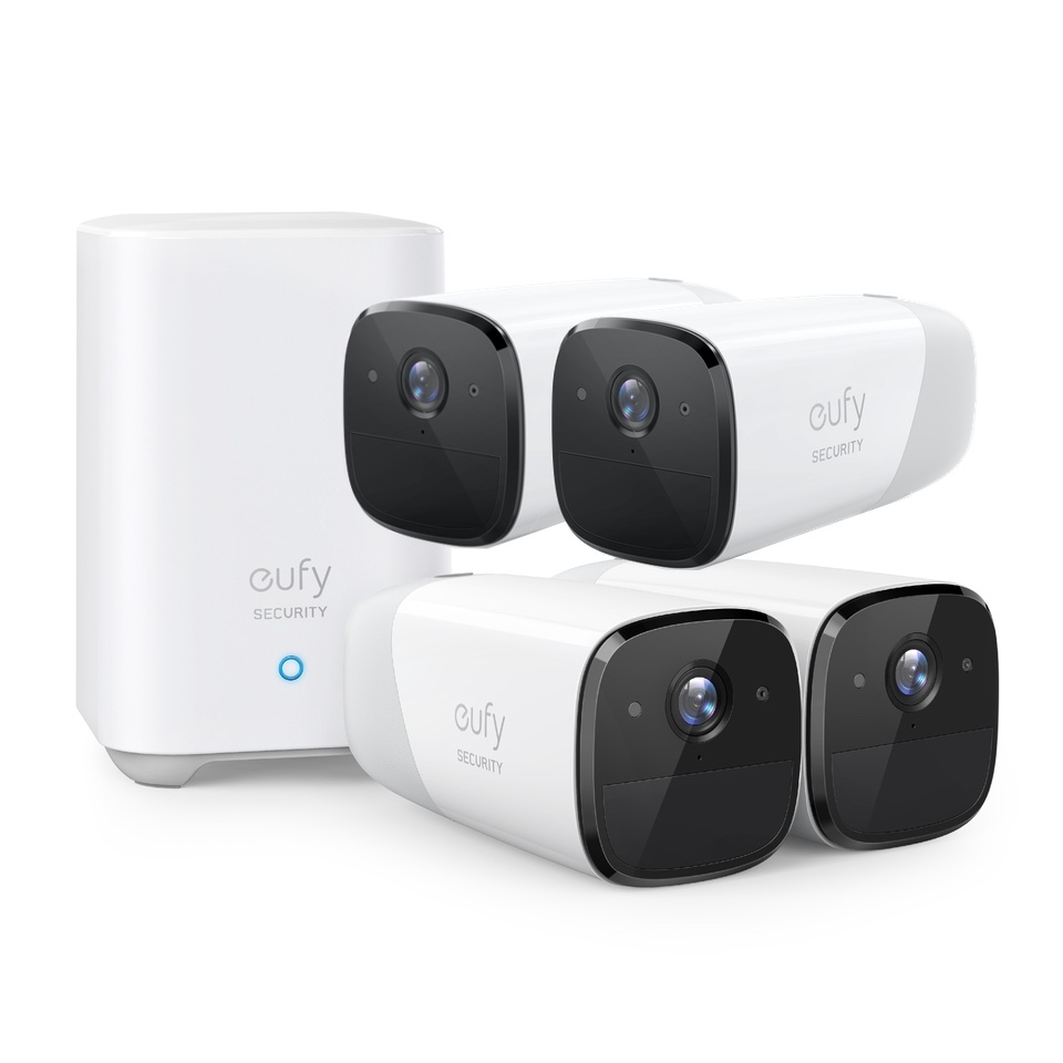 4 Camera EufyCam2 Wire-Free Battery-Powered 1080p System