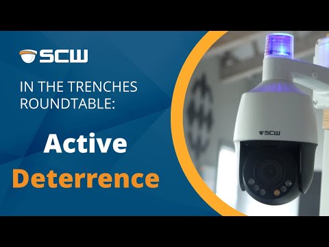 What is active deterrence in security cameras?