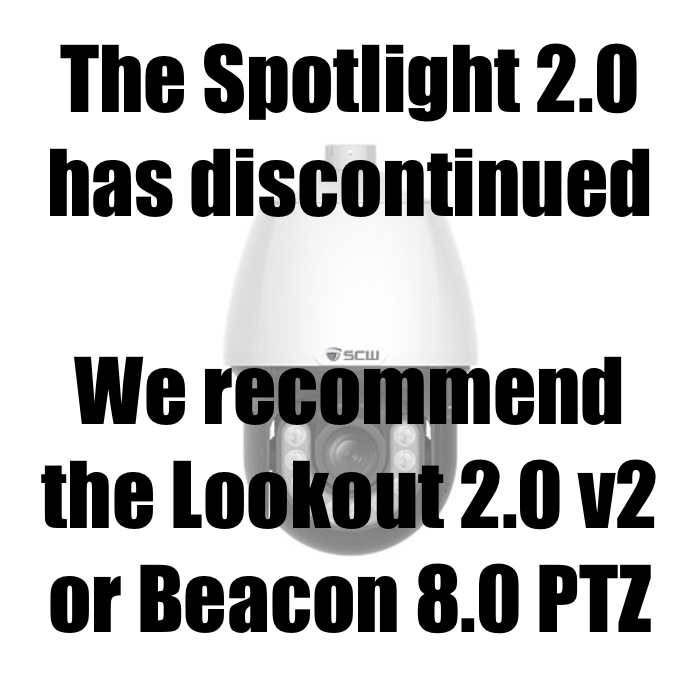 DISCONTINUED - The Spotlight 2.0 - 26ZV-W - 2MP (1080P) IP PTZ Camera with 22x Optical Zoom & Full Spectrum Light