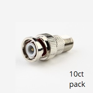 F Type Connectors to BNC Male (10pk) SCW-C104