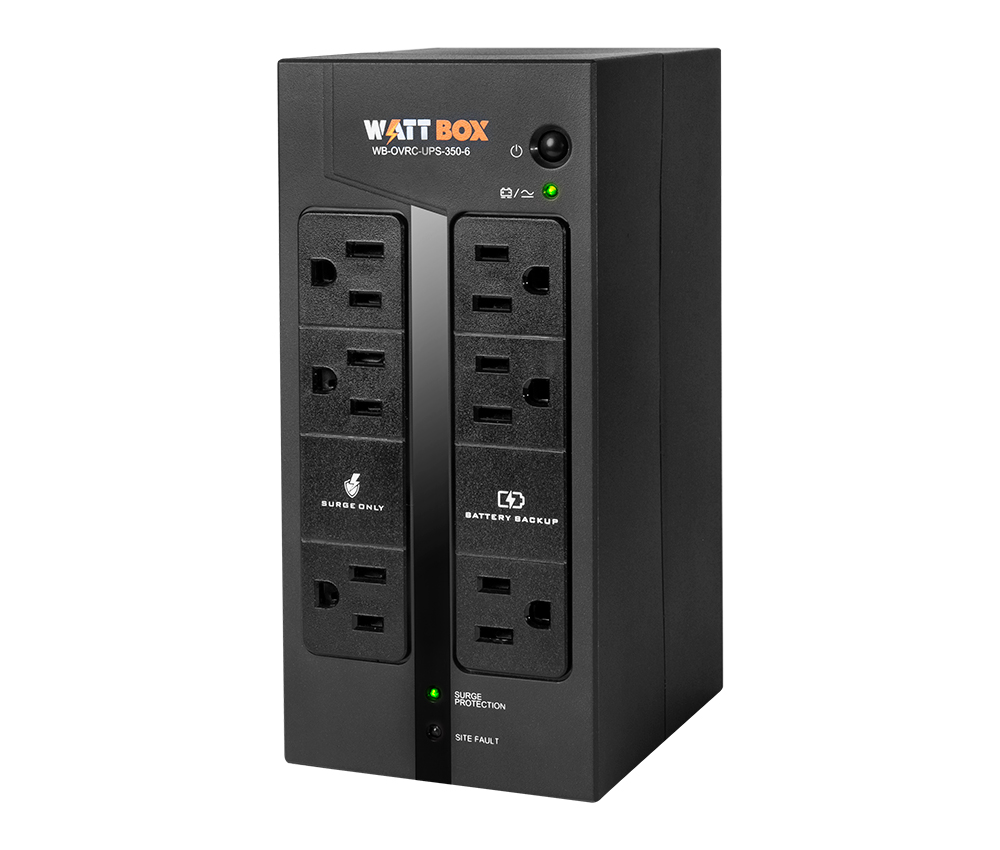 WattBox® Standby UPS & Battery Pack (Compact) | 6 Outlets, 350VA / 210W